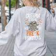 Creepin It Real Pre-K Monsters Halloween Preschool Teacher Women's Sweatshirt Back Print Ash Creepin It Real Pre-K Monsters Halloween Preschool Teacher Women's Sweatshirt Back Print Ash