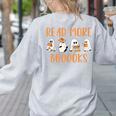 Cute Booooks Ghost Read More Books Teacher Halloween Women's Sweatshirt Back Print Ash Cute Booooks Ghost Read More Books Teacher Halloween Women's Sweatshirt Back Print Ash
