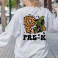 Cute Camo Pre K Back To School Teacher Kid Preschool Women's Sweatshirt Back Print Ash