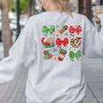Cute Coquette Pencil Bow Christmas School Teacher Student Women's Sweatshirt Back Print Ash Cute Coquette Pencil Bow Christmas School Teacher Student Women's Sweatshirt Back Print Ash