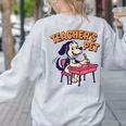 Cute Elementary School Student Dog Teacher's Pet Women's Sweatshirt Back Print Ash Cute Elementary School Student Dog Teacher's Pet Women's Sweatshirt Back Print Ash