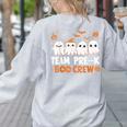 Cute Ghosts Pre-K Boo Crew Teachers Halloween Party Team For Men Women Kids Women's Sweatshirt Back Print Ash