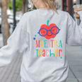 Cute Maestra Teacher Women's Sweatshirt Back Print Ash