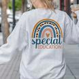 Cute Special Education Leopard Print SPED Teacher Idea Women's Sweatshirt Back Print Ash Cute Special Education Leopard Print SPED Teacher Idea Women's Sweatshirt Back Print Ash