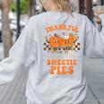 Cute Thanksgiving Teacher Thankful For My Sweetie Pies Mom Women's Sweatshirt Back Print Ash Cute Thanksgiving Teacher Thankful For My Sweetie Pies Mom Women's Sweatshirt Back Print Ash