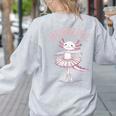 Dancolotl Ballerina Axolotl Ballet Dance Teacher Women's Sweatshirt Back Print Ash Dancolotl Ballerina Axolotl Ballet Dance Teacher Women's Sweatshirt Back Print Ash