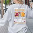 Dear Teacher Bestie You'Re Totally My Jam Shirt Kids Women's Sweatshirt Back Print Ash Dear Teacher Bestie You'Re Totally My Jam Shirt Kids Women's Sweatshirt Back Print Ash