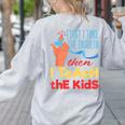 Diabetic Teacher Diabetes Awareness Insulin Blue Ribbon Women's Sweatshirt Back Print Ash