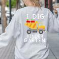 I Dig Kindergarten Student Teacher Construction First Day Women's Sweatshirt Back Print Ash