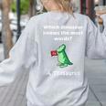Dinosaur Thesaurus Grammar Joke Teacher Women's Sweatshirt Back Print Ash