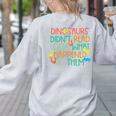 Dinosaurs Didnt Read Book Lover Boys Kids Teacher Women's Sweatshirt Back Print Ash