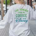 Disney This Teacher Runs On Coffee And Disney Gradient Logo Women's Sweatshirt Back Print Ash Disney This Teacher Runs On Coffee And Disney Gradient Logo Women's Sweatshirt Back Print Ash
