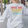 What Are We Doing Today PE Teacher Life Women's Sweatshirt Back Print Ash What Are We Doing Today PE Teacher Life Women's Sweatshirt Back Print Ash