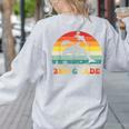Dolphin Second Grade Back To School Teacher Student Women's Sweatshirt Back Print Ash Dolphin Second Grade Back To School Teacher Student Women's Sweatshirt Back Print Ash