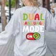 Dual Language Teacher Bilingual Teacher Women's Sweatshirt Back Print Ash