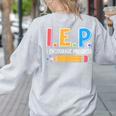 I E P I Encourage Progress Special Education Teacher Women's Sweatshirt Back Print Ash