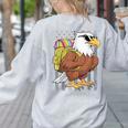 Eagle First Day Of School Teacher Back To School Eagle Women's Sweatshirt Back Print Ash Eagle First Day Of School Teacher Back To School Eagle Women's Sweatshirt Back Print Ash