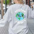 Earth Day Rotation Of The Earth Makes My Day Science Teacher Women's Sweatshirt Back Print Ash Earth Day Rotation Of The Earth Makes My Day Science Teacher Women's Sweatshirt Back Print Ash