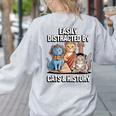 Easily Distracted By Cats & History Teacher Women Men Women's Sweatshirt Back Print Ash Easily Distracted By Cats & History Teacher Women Men Women's Sweatshirt Back Print Ash
