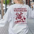 Elopement Wrangler Teacher ABA Behavior Support Cowboy Women's Sweatshirt Back Print Ash