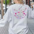 Enchanted To Teach You Bracelet Teacher Back To School Women's Sweatshirt Back Print Ash Enchanted To Teach You Bracelet Teacher Back To School Women's Sweatshirt Back Print Ash