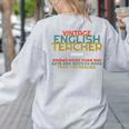ENGLISH TEACHER Definition Vintage Tee T-Shirt Women's Sweatshirt Back Print Ash ENGLISH TEACHER Definition Vintage Tee T-Shirt Women's Sweatshirt Back Print Ash