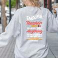 English Teacher Women's Sweatshirt Back Print Ash English Teacher Women's Sweatshirt Back Print Ash