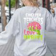 English Teachers Love Brains Zombie Teacher School Halloween Women's Sweatshirt Back Print Ash English Teachers Love Brains Zombie Teacher School Halloween Women's Sweatshirt Back Print Ash