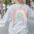ESL Squad Teacher Crew Team Back To School English Rainbow Women's Sweatshirt Back Print Ash