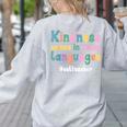 ESL Teacher English As A Second Language Teacher Women's Sweatshirt Back Print Ash
