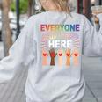 Everyone Is Welcome Here Shirt Teacher Women's Sweatshirt Back Print Ash Everyone Is Welcome Here Shirt Teacher Women's Sweatshirt Back Print Ash