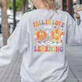 Fall In Love With Learning Autumn Fall Season Teacher Women's Sweatshirt Back Print Ash Fall In Love With Learning Autumn Fall Season Teacher Women's Sweatshirt Back Print Ash