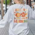 Fall In Love With Learning Retro Autumn Thanksgiving Teacher Women's Sweatshirt Back Print Ash Fall In Love With Learning Retro Autumn Thanksgiving Teacher Women's Sweatshirt Back Print Ash