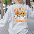 Fall In Love With Learning Fall Teacher Thanksgiving Retro Women's Sweatshirt Back Print Ash