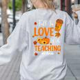 Fall In Love With Teaching 1st Grade Teacher Thanksgiving For Men Women Girls Kids Women's Sweatshirt Back Print Ash Fall In Love With Teaching 1st Grade Teacher Thanksgiving For Men Women Girls Kids Women's Sweatshirt Back Print Ash