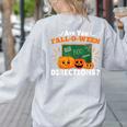 Are You Fall O Ween Directions Halloween Teacher Retro Women's Sweatshirt Back Print Ash