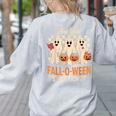 Are You Fall O Ween Directions Teacher Halloween Boo Ghost Women's Sweatshirt Back Print Ash Are You Fall O Ween Directions Teacher Halloween Boo Ghost Women's Sweatshirt Back Print Ash