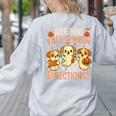 Are You Fall O Ween Directions Teacher Halloween Dog Ghost Women's Sweatshirt Back Print Ash Are You Fall O Ween Directions Teacher Halloween Dog Ghost Women's Sweatshirt Back Print Ash