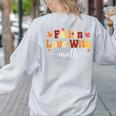 Fall Teacher Fall In Love With Math Math Thanksgiving Women's Sweatshirt Back Print Ash Fall Teacher Fall In Love With Math Math Thanksgiving Women's Sweatshirt Back Print Ash