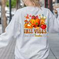 Fall Vibes Costume Teacher Thanksgiving Leopard Gnome Women's Sweatshirt Back Print Ash Fall Vibes Costume Teacher Thanksgiving Leopard Gnome Women's Sweatshirt Back Print Ash