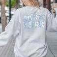 Fifth Grade Team Coquette Bow 5th Grade Teacher Girl Kid Women's Sweatshirt Back Print Ash
