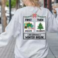 First Educate Then Celebrate Christmas Teacher Winter Break Women's Sweatshirt Back Print Ash First Educate Then Celebrate Christmas Teacher Winter Break Women's Sweatshirt Back Print Ash