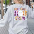 First Grade Boo Crew Teacher Student Halloween Costume Women's Sweatshirt Back Print Ash