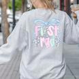 First Grade Coquette Bow Girls Teacher Team 1st Grade Squad Women's Sweatshirt Back Print Ash First Grade Coquette Bow Girls Teacher Team 1st Grade Squad Women's Sweatshirt Back Print Ash