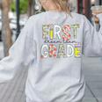 First Grade Dream Team 1st Grade Teacher First Day Of School Women's Sweatshirt Back Print Ash