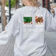 First Teach Then Thanksgiving I'm Earning A Break Teacher Women's Sweatshirt Back Print Ash First Teach Then Thanksgiving I'm Earning A Break Teacher Women's Sweatshirt Back Print Ash
