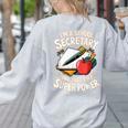 Front Office Teacher Admin Mother I'm A School Secretary Women's Sweatshirt Back Print Ash