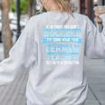 Fun German Teacher Appreciation Language Class Saying Women's Sweatshirt Back Print Ash