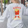Fun Teacher Happy Fri Yay French Fries Friday Lovers Women's Sweatshirt Back Print Ash