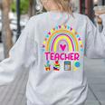 Future Kids Career Teacher Rainbow Boy Girl Graduations Women's Sweatshirt Back Print Ash